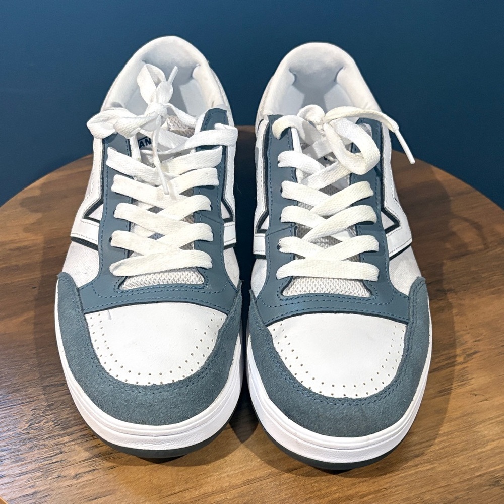 Vans White and Blue Sneakers